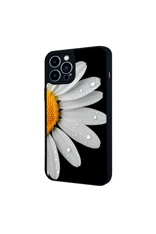 iPhone 12 Pro Max Uyumlu Papatya Tasarımlı Glossy Premium Kılıf