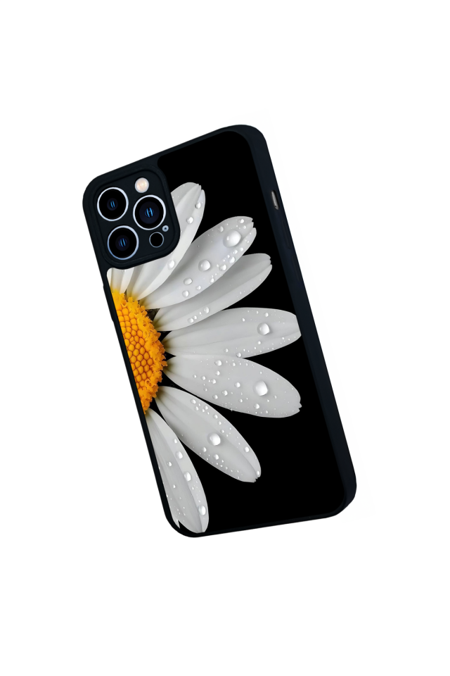 iPhone 12 Pro Max Uyumlu Papatya Tasarımlı Glossy Premium Kılıf