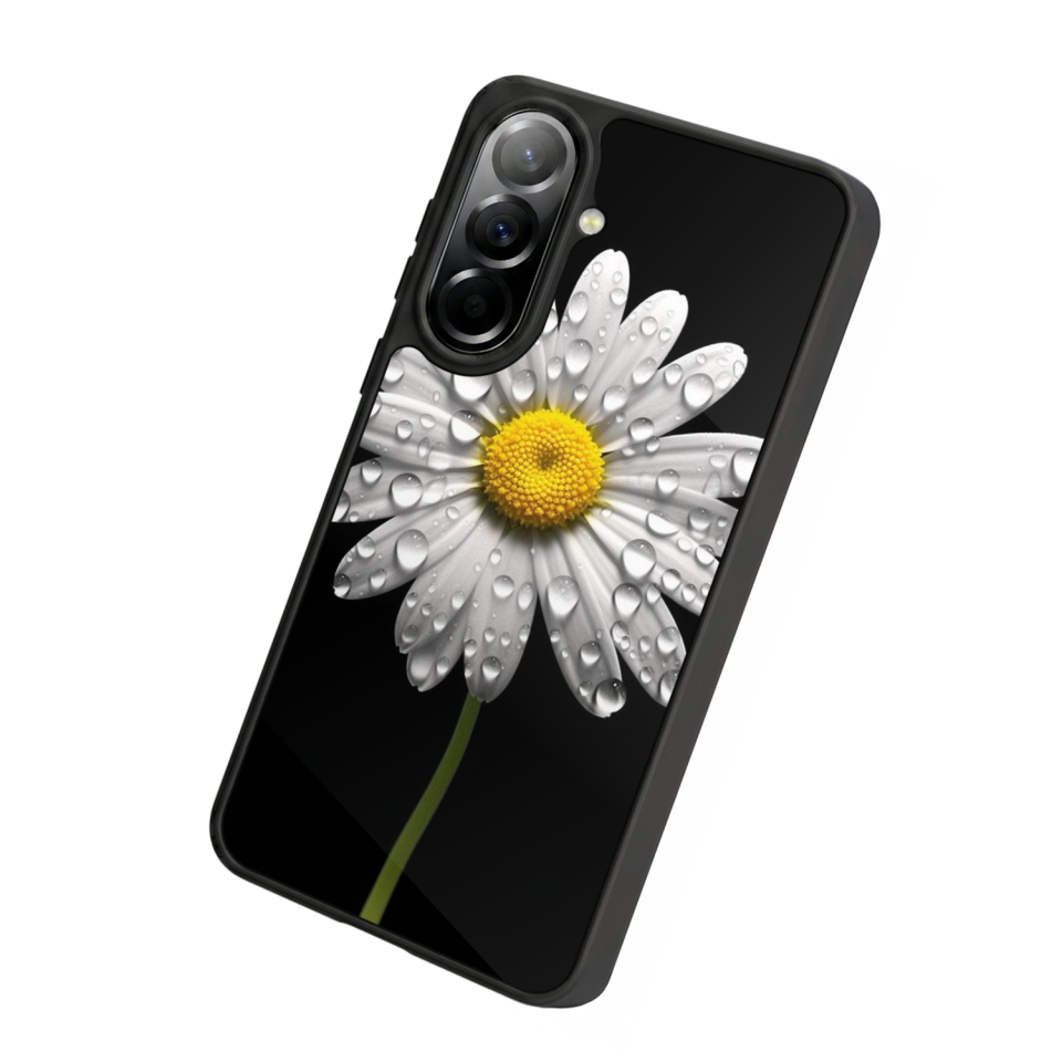 Samsung Galaxy A57 Uyumlu Papatya Tasarımlı Glossy Premium Kılıf