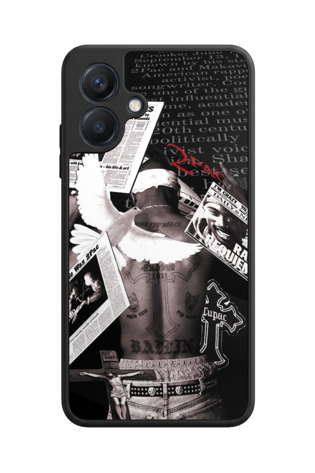 Samsung Galaxy A07 Uyumlu Tupac Tasarımlı Glossy Premium Kılıf