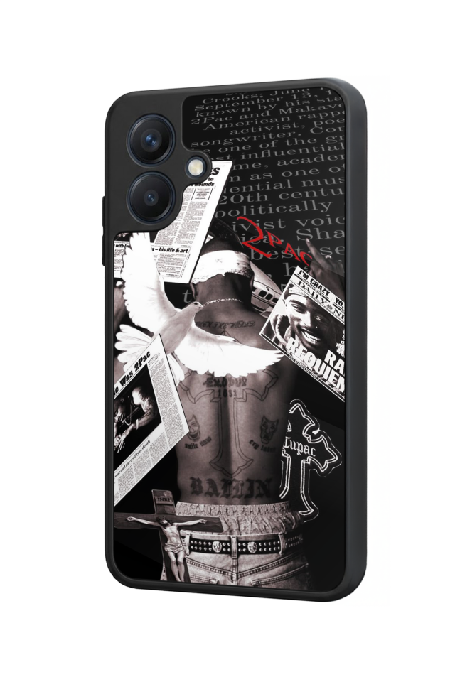Samsung Galaxy A07 Uyumlu Tupac Tasarımlı Glossy Premium Kılıf