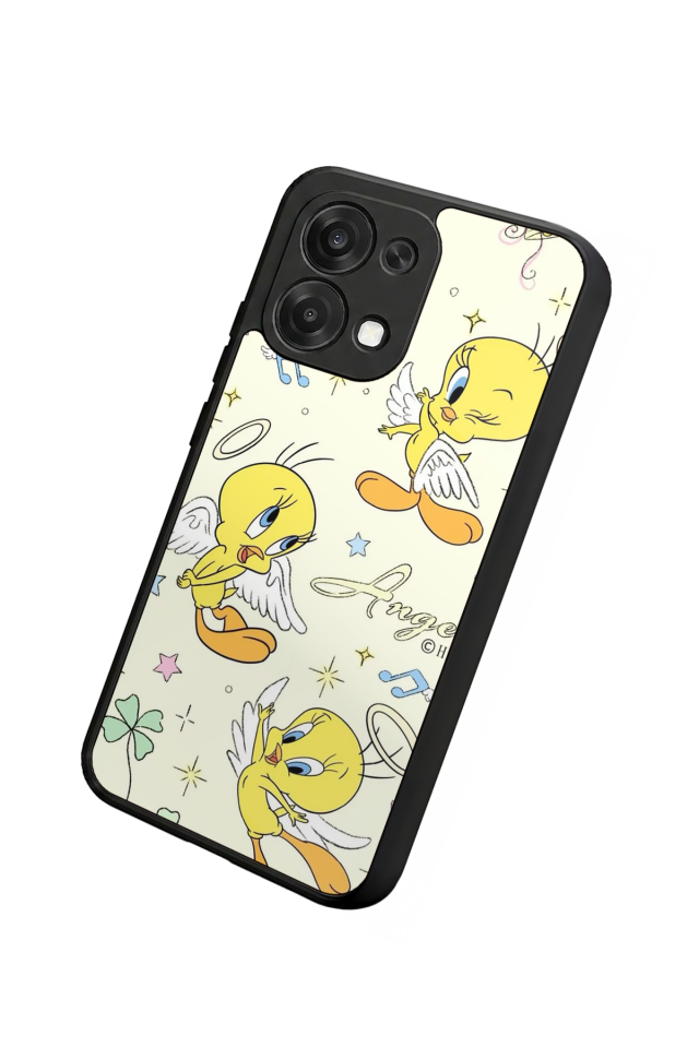 Oppo A6 Pro Uyumlu Tweety Tasarımlı Glossy Premium Kılıf
