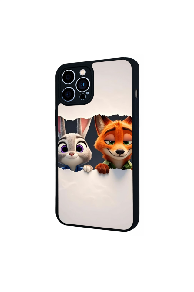 iPhone 13 Pro Max Uyumlu Zootropolis Tasarımlı Glossy Premium Kılıf