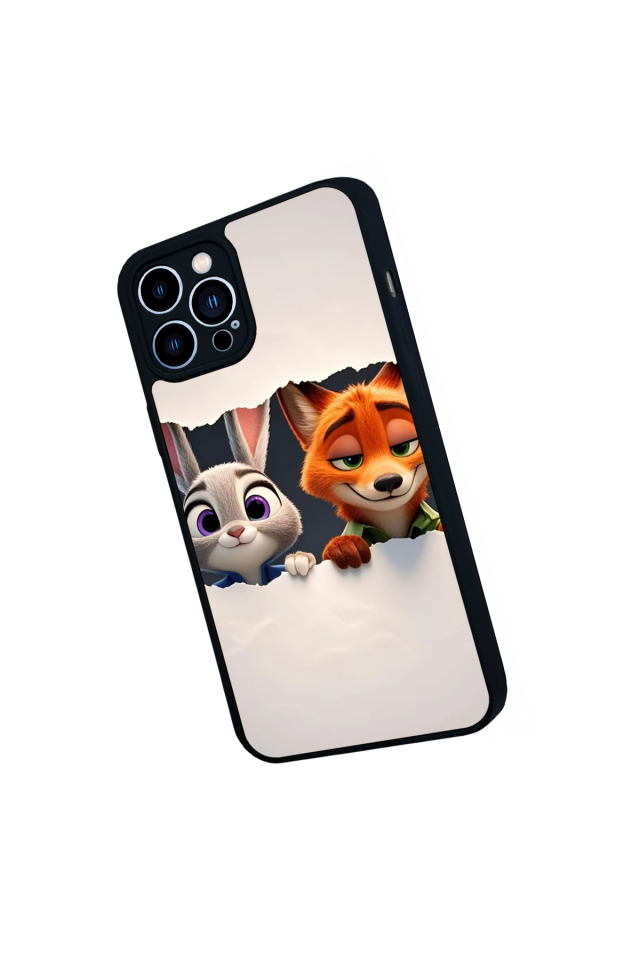 iPhone 13 Pro Max Uyumlu Zootropolis Tasarımlı Glossy Premium Kılıf