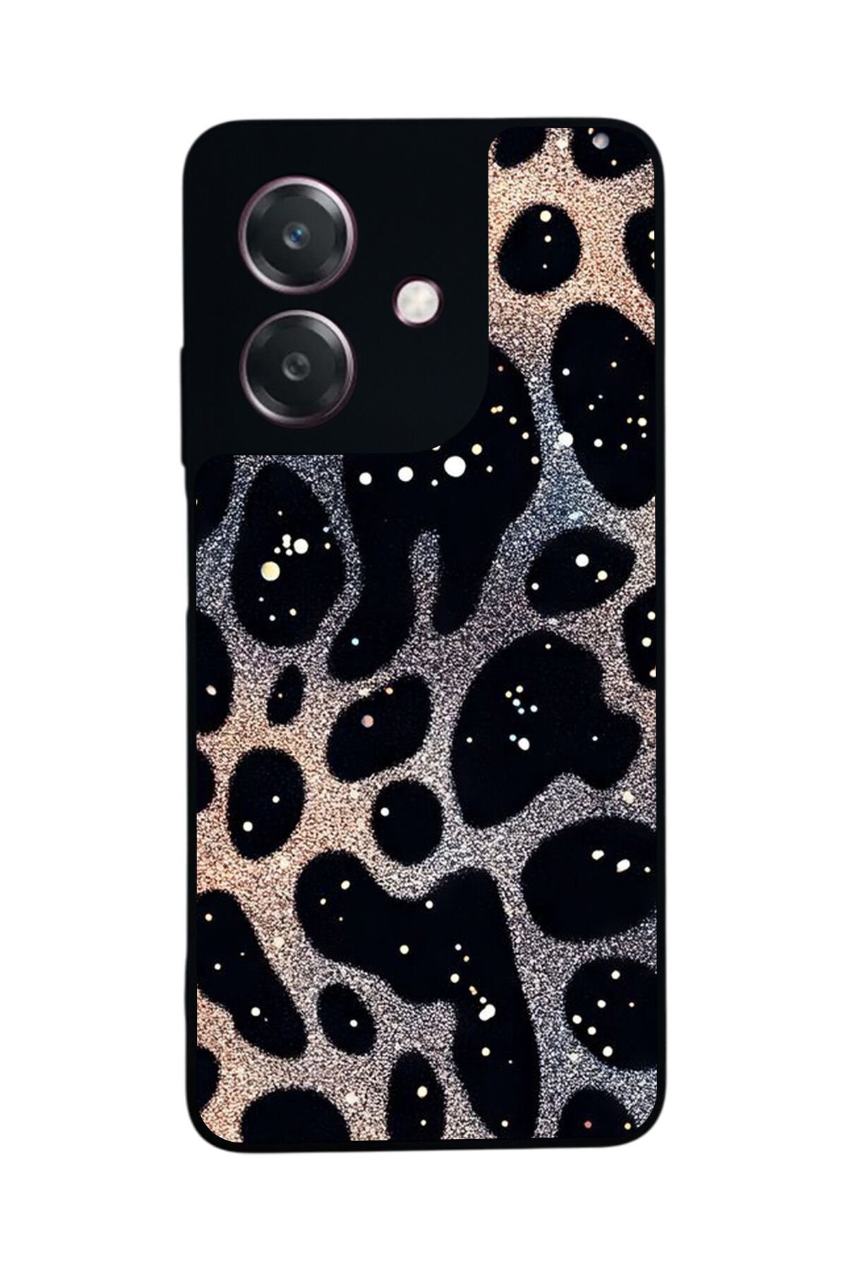 Oppo A3 5G Uyumlu Hologram Leopar Tasarımlı Glossy Premium Kılıf