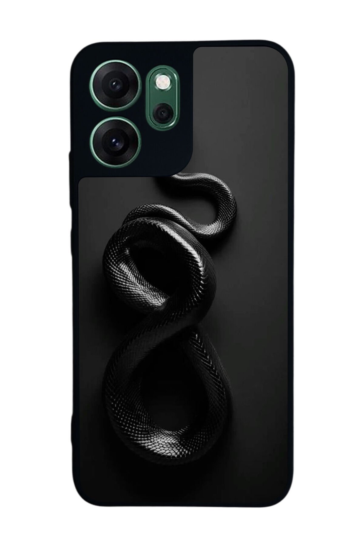 Oppo Reno 14F Uyumlu Yılan Tasarımlı Glossy Premium Kılıf