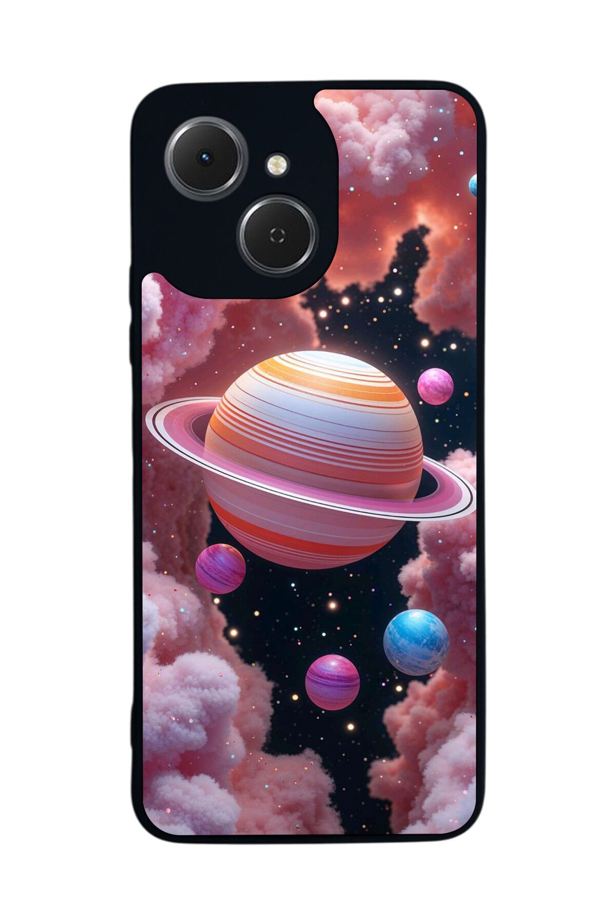 Tecno Spark 40C Uyumlu Uzay Tasarımlı Glossy Premium Kılıf