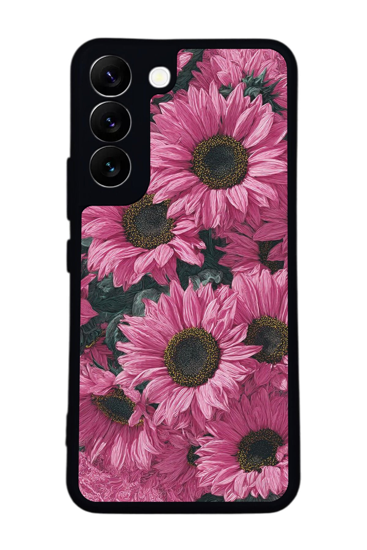 Samsung Galaxy S22 Uyumlu Cicek Tasarımlı Glossy Premium Kılıf