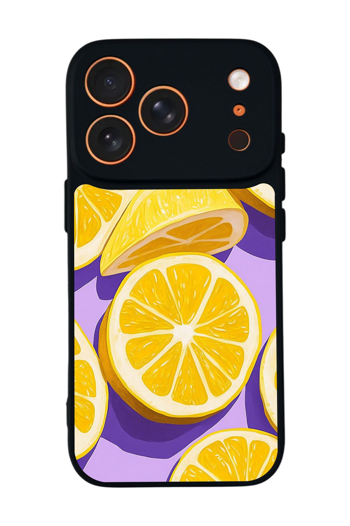 iPhone 17 Pro Max Uyumlu Limon Tasarımlı Glossy Premium Kılıf