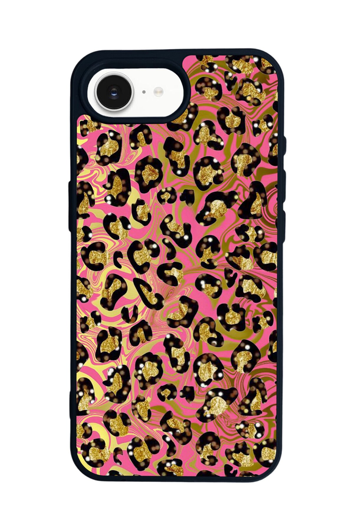 iPhone 16E Uyumlu Hologram Leopar Tasarımlı Glossy Premium Kılıf