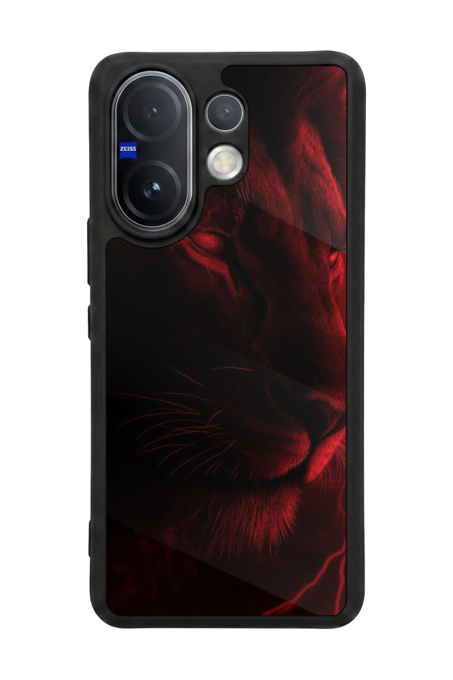 Vivo V60 Uyumlu Aslan Tasarımlı Glossy Premium Kılıf