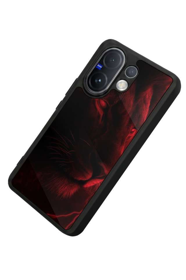 Vivo V60 Uyumlu Aslan Tasarımlı Glossy Premium Kılıf