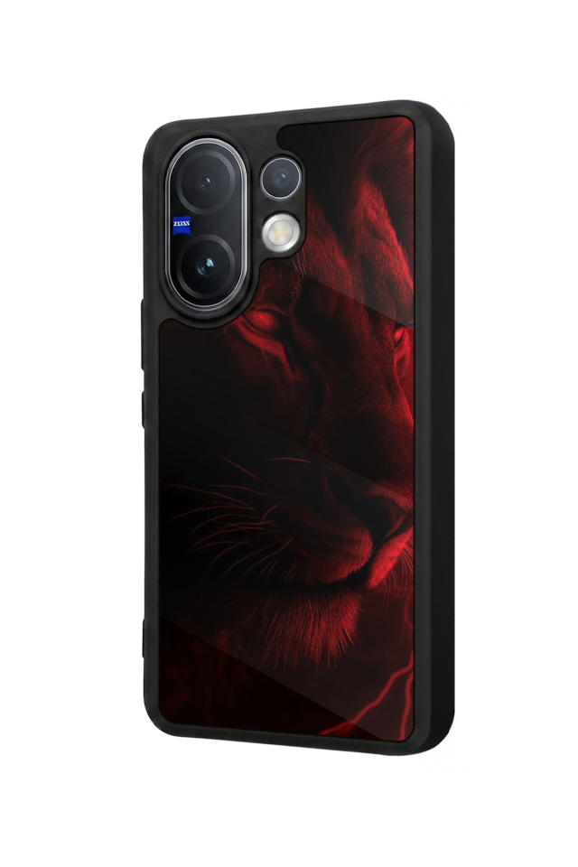 Vivo V60 Uyumlu Aslan Tasarımlı Glossy Premium Kılıf