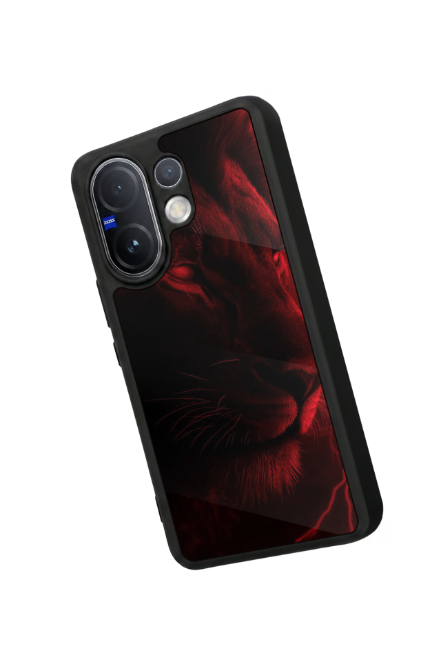 Vivo V60 Uyumlu Aslan Tasarımlı Glossy Premium Kılıf