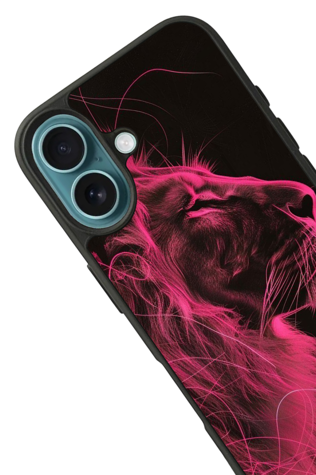 iPhone 16 Uyumlu Aslan Tasarımlı Glossy Premium Kılıf