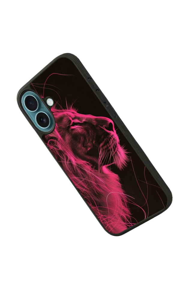 iPhone 16 Uyumlu Aslan Tasarımlı Glossy Premium Kılıf