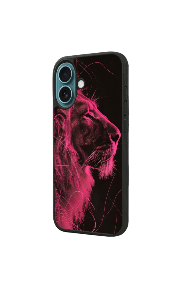 iPhone 16 Uyumlu Aslan Tasarımlı Glossy Premium Kılıf
