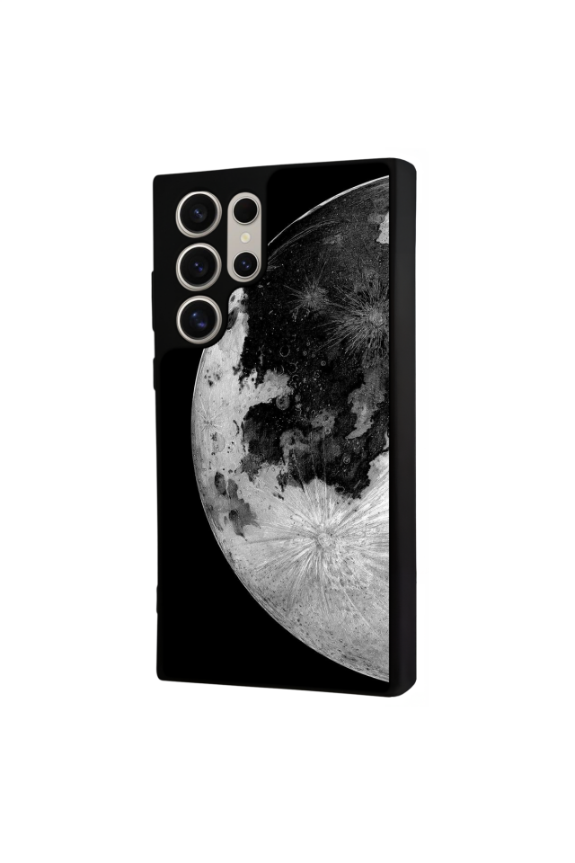 Samsung Galaxy S24 Ultra Uyumlu Ay Tasarımlı Glossy Premium Kılıf