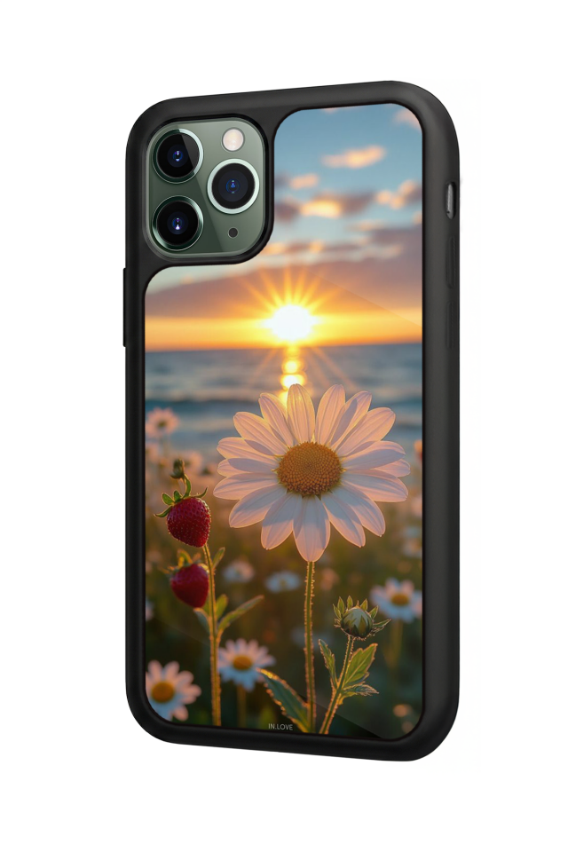 iPhone 11 Pro Max Uyumlu Cicek Tasarımlı Glossy Premium Kılıf