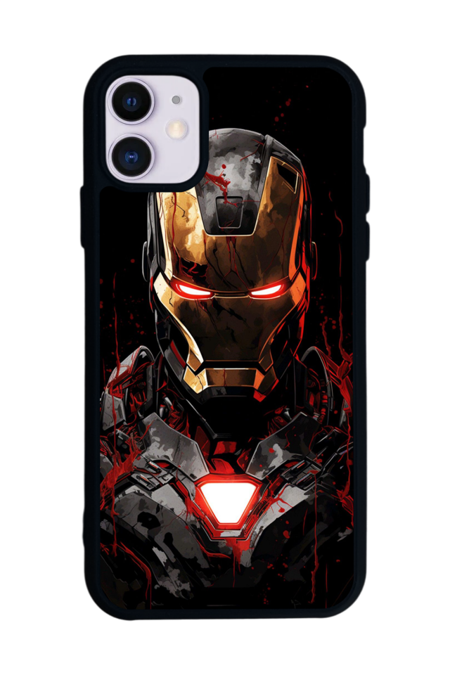 iPhone 11 Uyumlu  Iron Man ( Demir Adam ) Tasarımlı Glossy Premium Kılıf