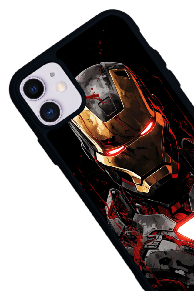 iPhone 11 Uyumlu  Iron Man ( Demir Adam ) Tasarımlı Glossy Premium Kılıf