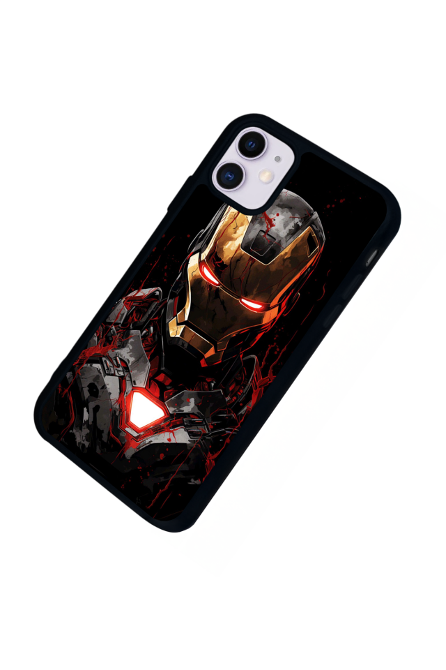 iPhone 11 Uyumlu  Iron Man ( Demir Adam ) Tasarımlı Glossy Premium Kılıf
