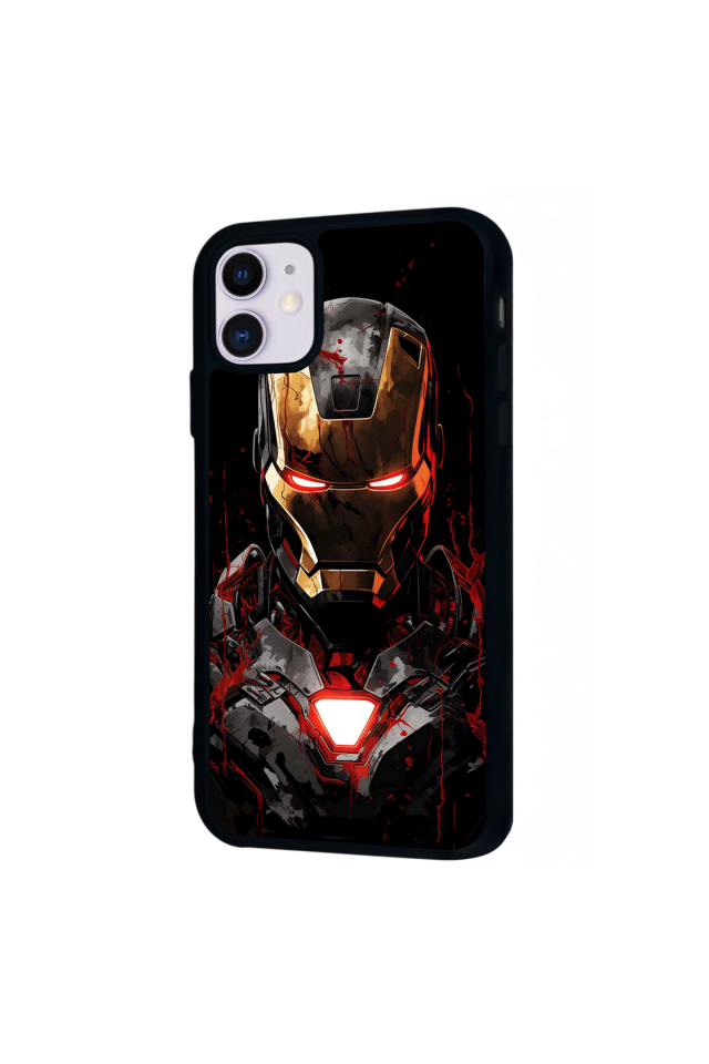 iPhone 11 Uyumlu  Iron Man ( Demir Adam ) Tasarımlı Glossy Premium Kılıf
