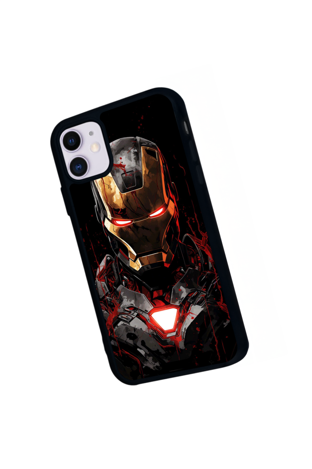 iPhone 11 Uyumlu  Iron Man ( Demir Adam ) Tasarımlı Glossy Premium Kılıf