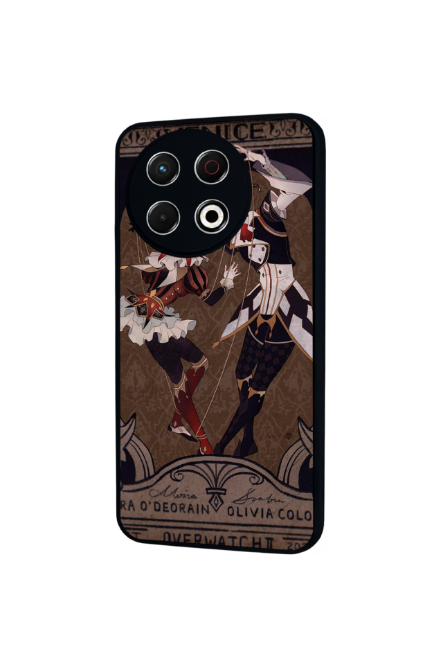 Tecno Spark 30 Pro Uyumlu  Kalp Love Tasarımlı Glossy Premium Kılıf