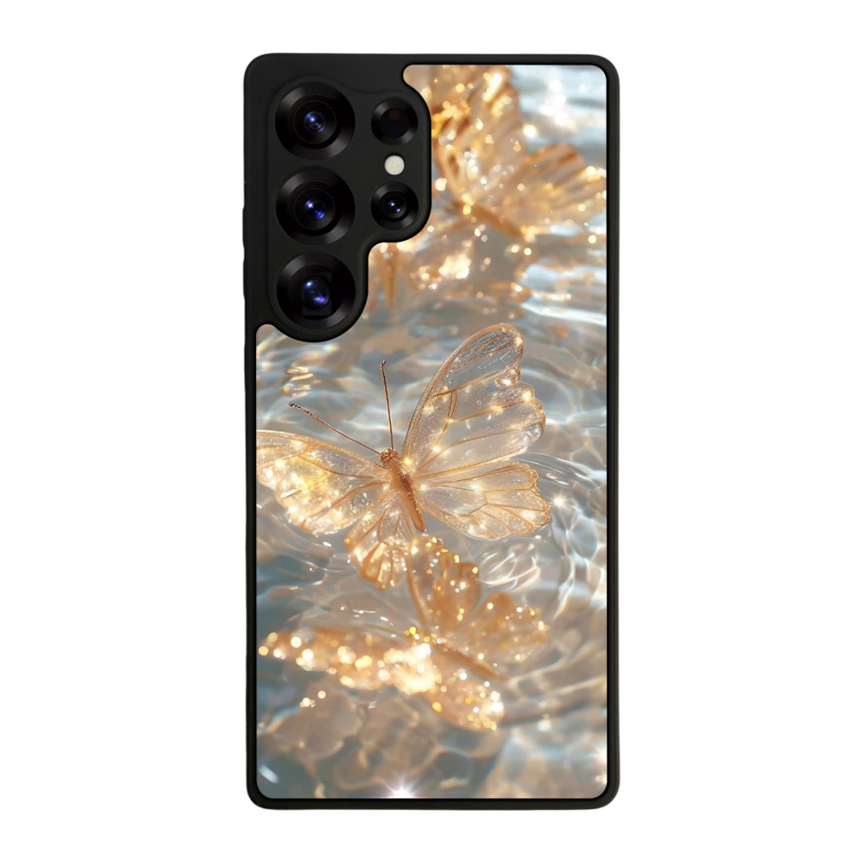 Samsung Galaxy S25 Ultra Uyumlu Kelebek Tasarımlı Glossy Premium Kılıf