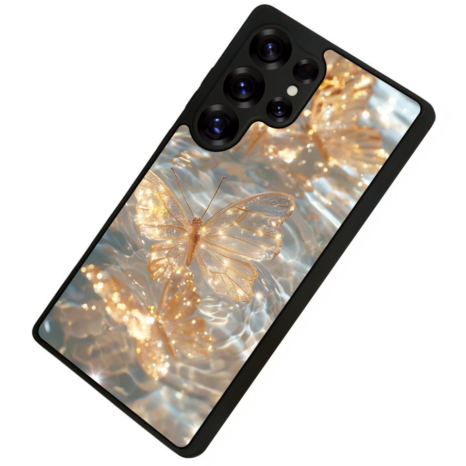 Samsung Galaxy S25 Ultra Uyumlu Kelebek Tasarımlı Glossy Premium Kılıf