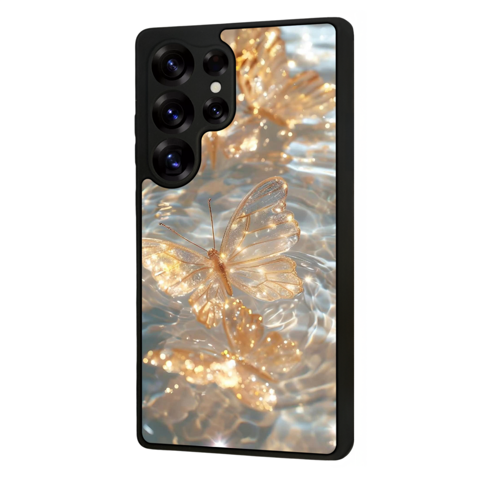 Samsung Galaxy S25 Ultra Uyumlu Kelebek Tasarımlı Glossy Premium Kılıf