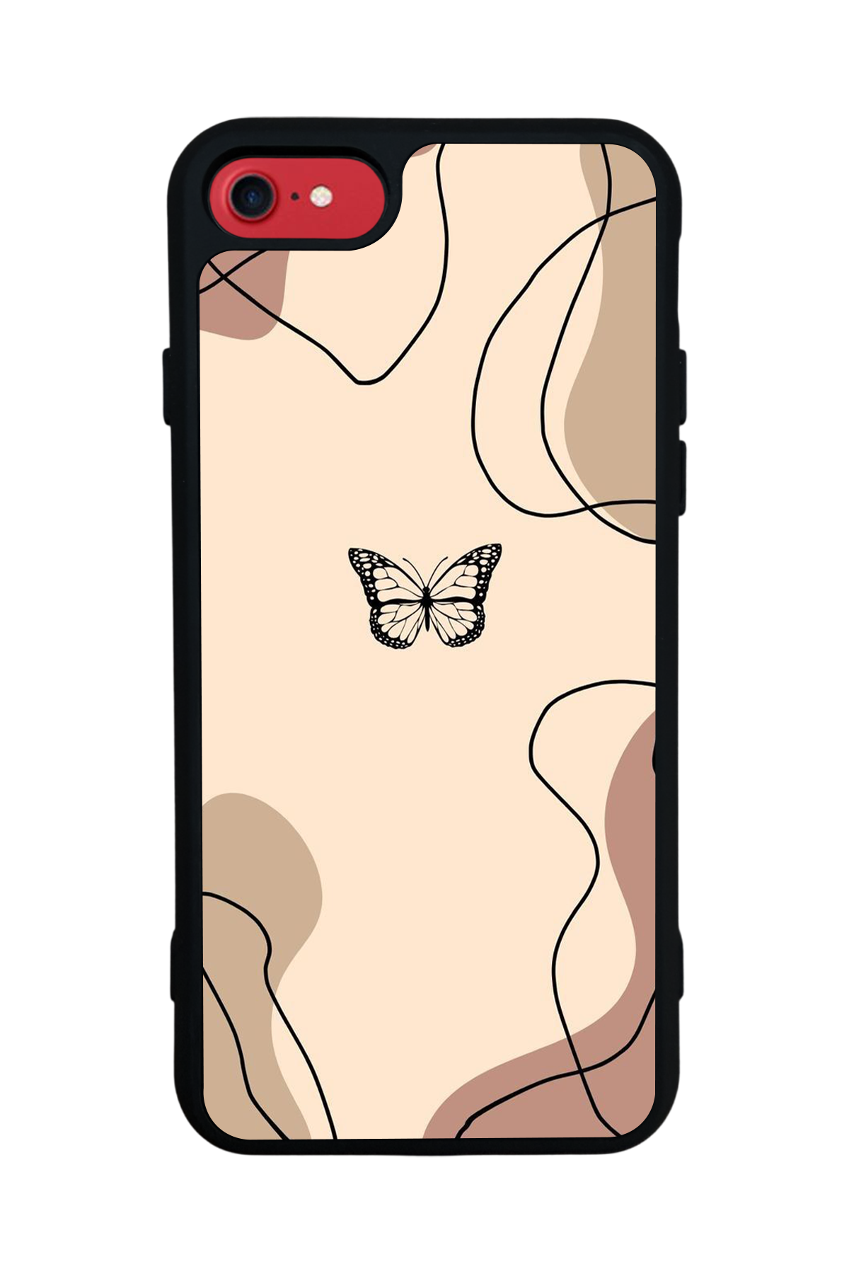iPhone 8 Uyumlu Kelebek Tasarımlı Glossy Premium Kılıf