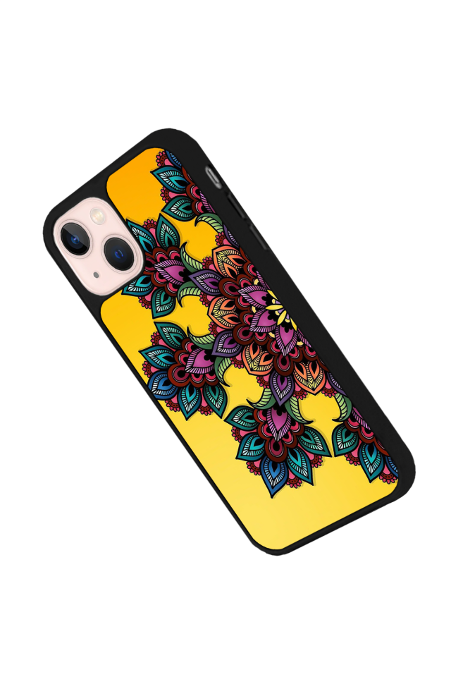 iPhone 15 Uyumlu Mandala Tasarımlı Glossy Premium Kılıf