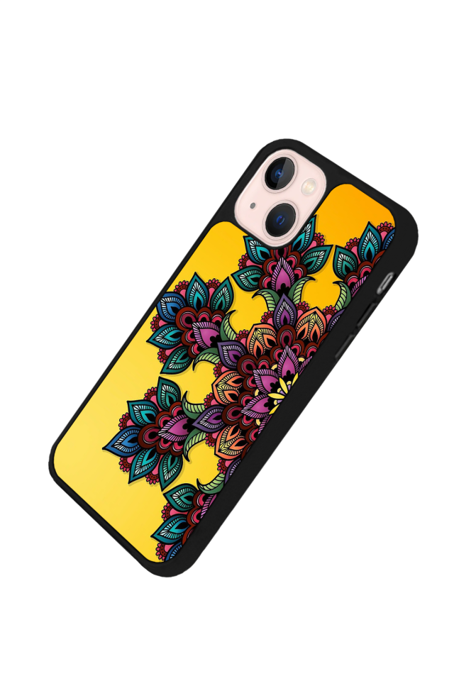 iPhone 15 Uyumlu Mandala Tasarımlı Glossy Premium Kılıf