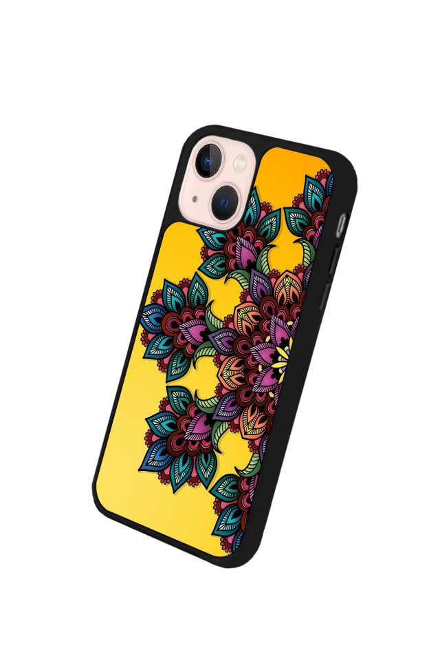 iPhone 15 Uyumlu Mandala Tasarımlı Glossy Premium Kılıf