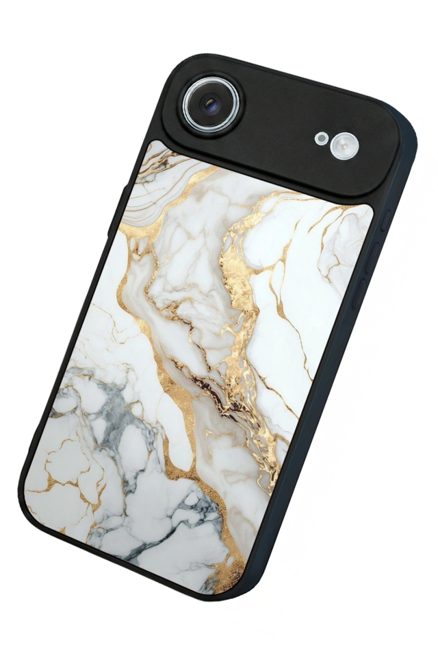 iPhone 17 Air Uyumlu Mermer Marble Tasarımlı Glossy Premium Kılıf