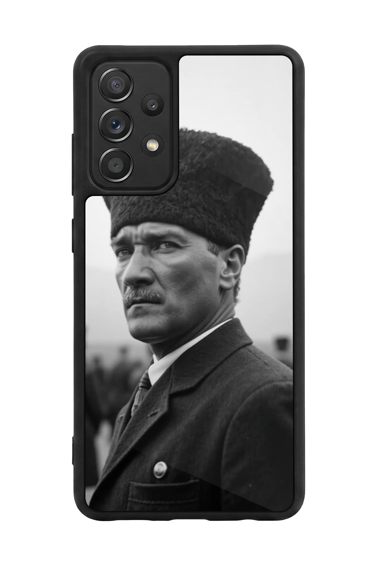 Samsung Galaxy A72 Uyumlu Mustafa Kemal Ataturk Tasarımlı Glossy Premium Kılıf