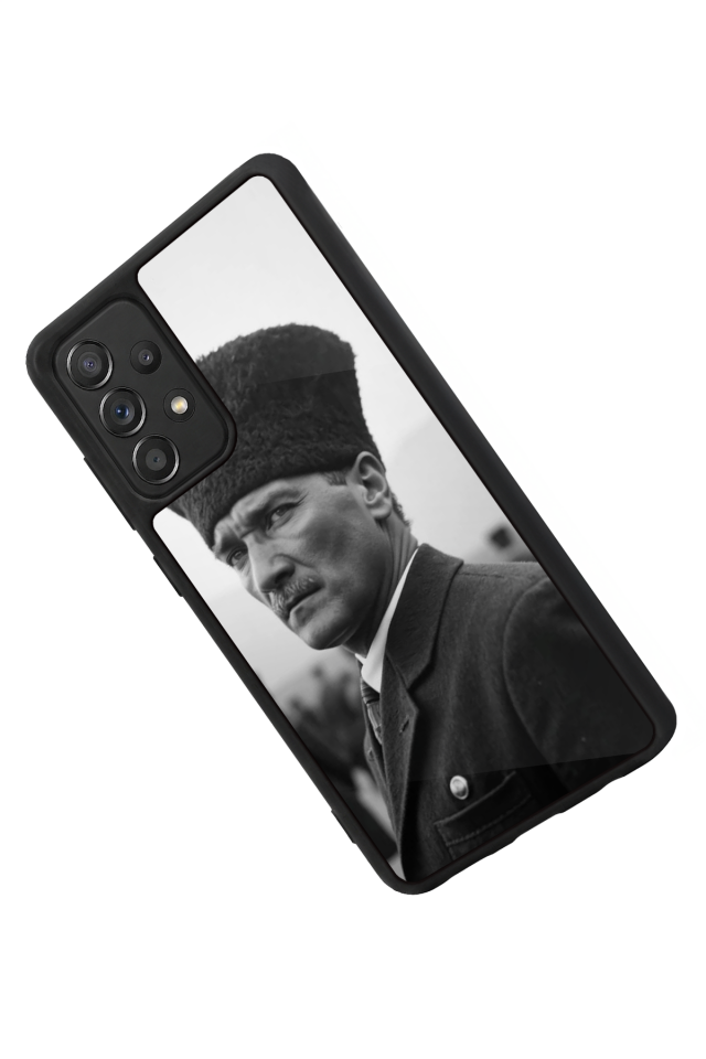 Samsung Galaxy A72 Uyumlu Mustafa Kemal Ataturk Tasarımlı Glossy Premium Kılıf