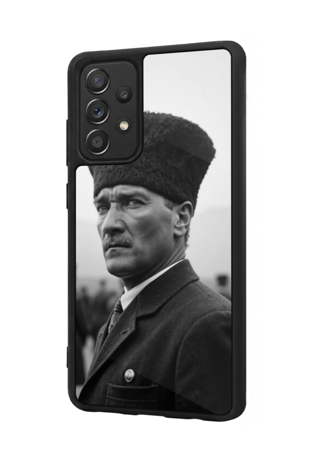 Samsung Galaxy A72 Uyumlu Mustafa Kemal Ataturk Tasarımlı Glossy Premium Kılıf