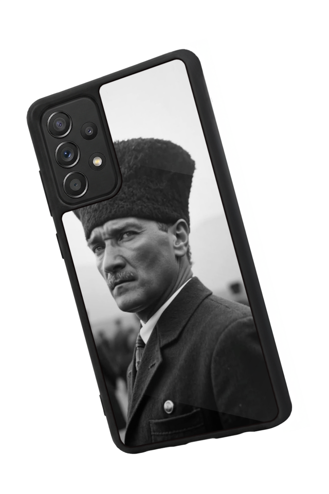 Samsung Galaxy A72 Uyumlu Mustafa Kemal Ataturk Tasarımlı Glossy Premium Kılıf