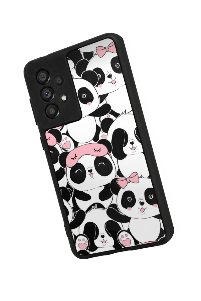 Samsung Galaxy A73 Uyumlu Panda Tasarımlı Glossy Premium Kılıf