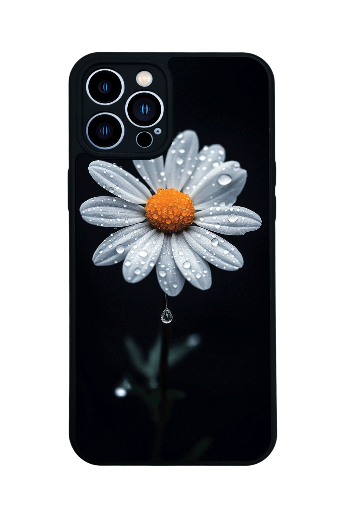 iPhone 12 Pro Max Uyumlu Papatya Tasarımlı Glossy Premium Kılıf