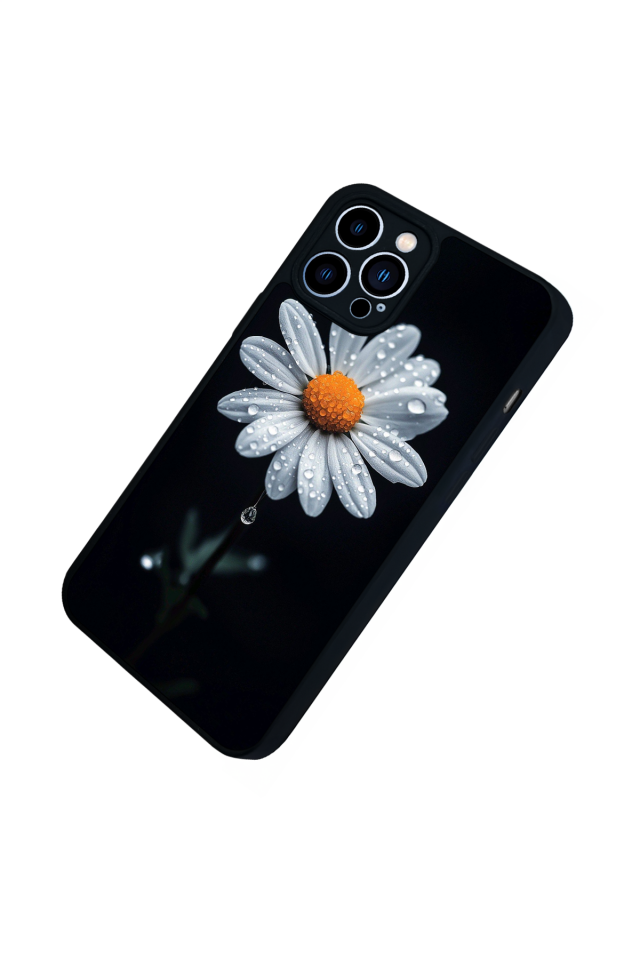 iPhone 12 Pro Max Uyumlu Papatya Tasarımlı Glossy Premium Kılıf