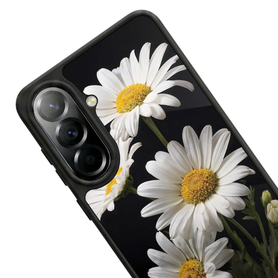 Samsung Galaxy A57 Uyumlu Papatya Tasarımlı Glossy Premium Kılıf