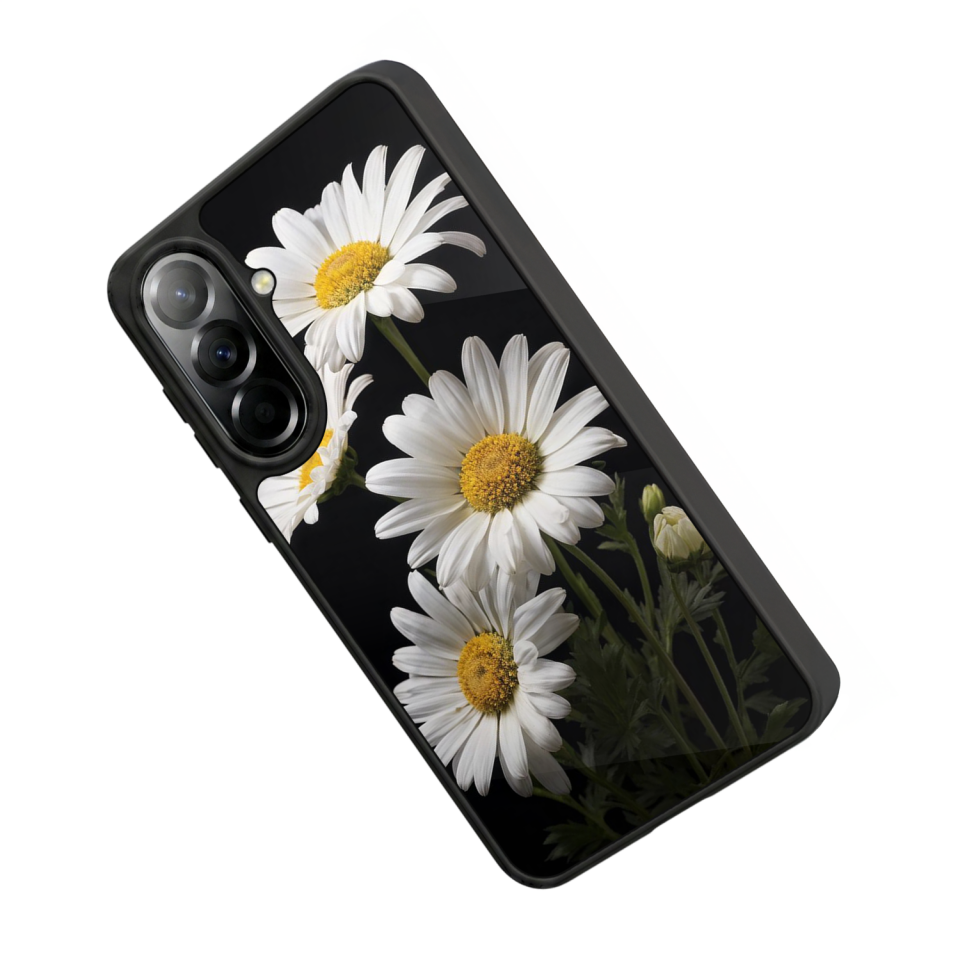 Samsung Galaxy A57 Uyumlu Papatya Tasarımlı Glossy Premium Kılıf