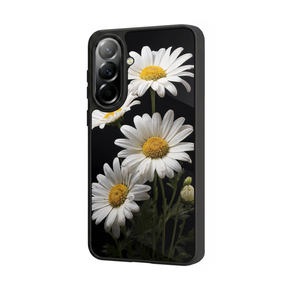 Samsung Galaxy A57 Uyumlu Papatya Tasarımlı Glossy Premium Kılıf