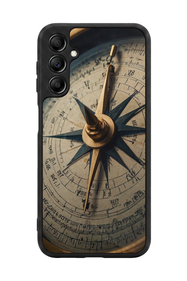 Samsung Galaxy A14 Uyumlu Pusula Tasarımlı Glossy Premium Kılıf