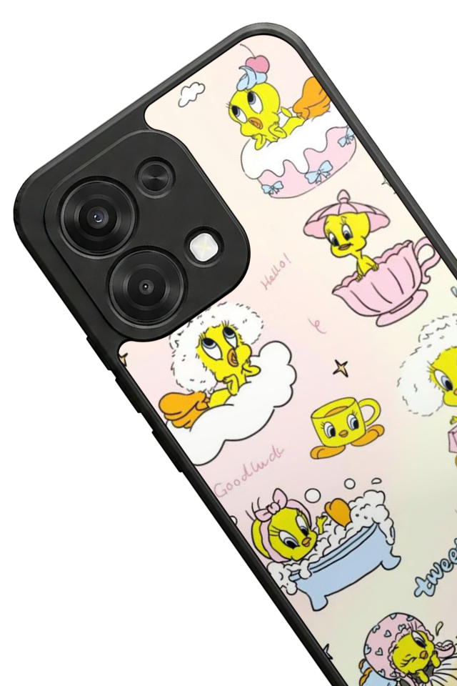 Oppo A6 Pro Uyumlu Tweety Tasarımlı Glossy Premium Kılıf