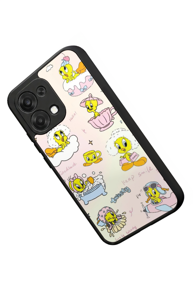 Oppo A6 Pro Uyumlu Tweety Tasarımlı Glossy Premium Kılıf